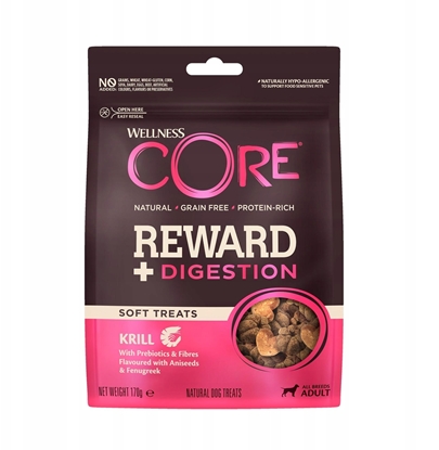 Attēls no CORE Reward+ Digestion, przysmak, dla psw dorosych, kryl, 170g