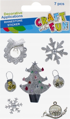 Attēls no Craft with Fun OZDOBA BN NAKLEJKI 7SZT BROK SREB CF PBH 12/144