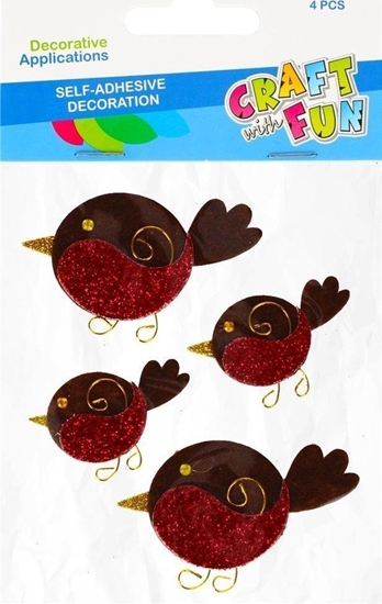 Picture of Craft with Fun OZDOBA BN PTASZKI SPRZYL 4SZT CF PBH 12/144