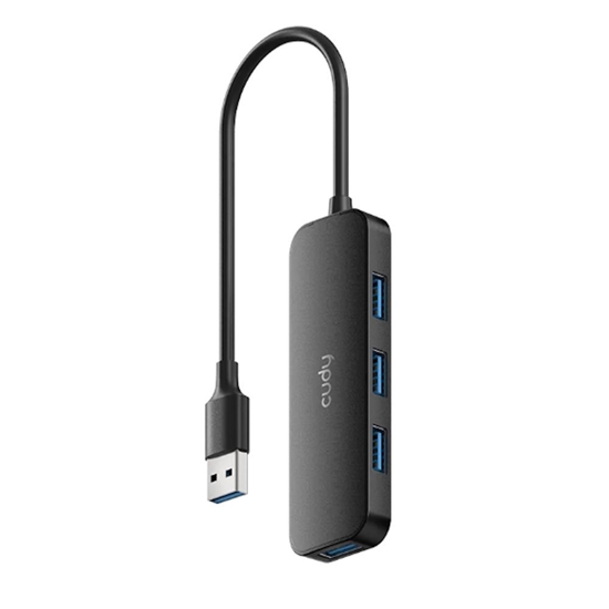 Picture of Cudy UH40A PortMate USB-A to 4-Port USB 3.0 Hub 5Gbps Data Only Plastic Compact Black