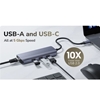 Picture of Cudy UH606 PortMate USB-C 6-in-1 Hub 4K 60Hz HDMI Gigabit LAN 3x USB-A Power Input Grey