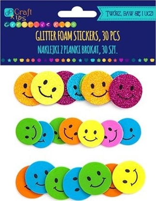 Picture of Dalprint Naklejki z pianki brokat DPCRAFT Umiechy 30szt. Dalprint