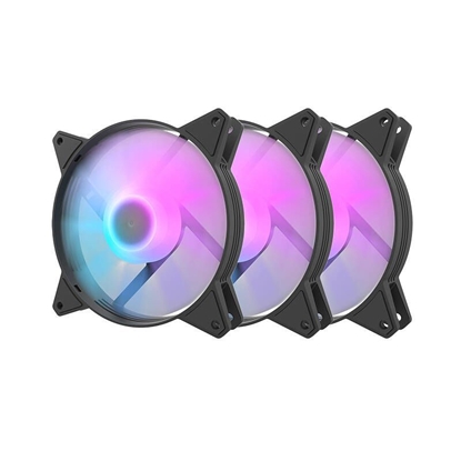 Изображение Darkflash Computer Fan Set Darkflash C6, RGB, 3in1 120x120 (black)