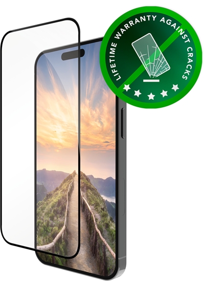 Picture of Dbramante1928 Eco-shield screen protector, Apple iPhone 16 Pro, black edges