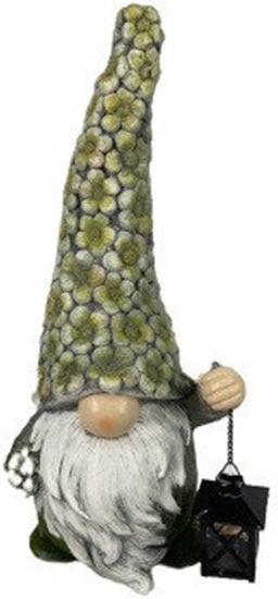 Изображение DECORATION GNOME WITH LANTERN 25X20X56CM