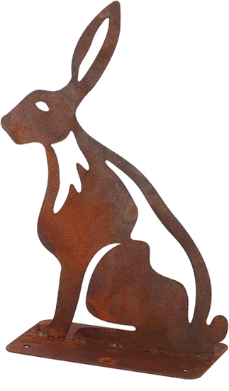 Picture of DECORATION HARE RUST 19.3X10X27CM