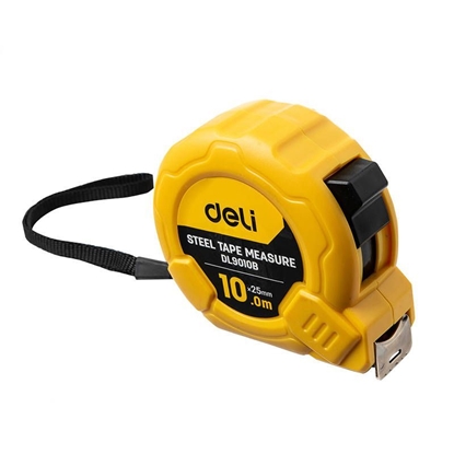 Attēls no Deli Tools Steel Measuring Tape 10m/25mm Deli Tools EDL9010B (yellow)