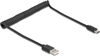Picture of Delock USB 2.0 Coiled Cable USB Type-A male to USB Type-C™ male 0.45 m to 0.75 m black