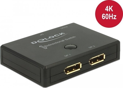 Изображение Delock DisplayPort 2 - 1 Switch bidirectional 4K 60 Hz
