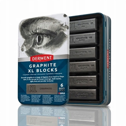 Attēls no Derwent XL Graphite Blocks 6 stk tin