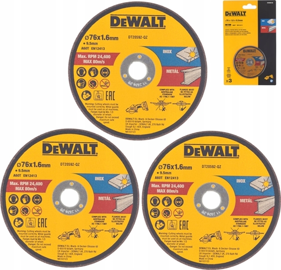Изображение Dewalt DEWALT TARCZA METAL  76x1,6mm DO DCS438