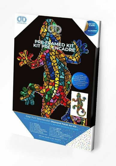 Picture of DIAMOND DOTZ Haft diamentowy Diamond Dotz Gekko paua Jaszczurka 29x43cm DDK6002