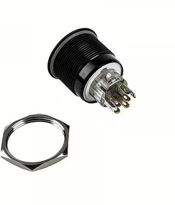 Изображение DimasTech DimasTech Vandalismustaster 25mm, Blackline Dot - RGB