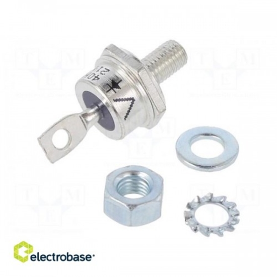 Picture of Diode: taisngrieža | 400V | 1,3 V | 40A | anods uz tapas | DO203AB | lielapjoma