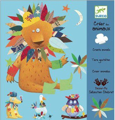 Изображение Djeco Zestaw artystyczny z naklejkami - Zwierztka (146483)