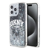 Picture of DKNY - DKNY Liquid Glitter Arch Logo Case for iPhone 14 Pro Black