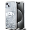 Picture of DKNY - DKNY Liquid Glitter Arch Logo Case for iPhone 15 Transparent