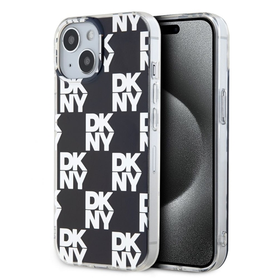 Picture of DKNY - DKNY PC/TPU Checkered Pattern Case for iPhone 15 Black