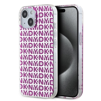Attēls no DKNY - DKNY PC/TPU Repeat Pattern Case for iPhone 15 Pink