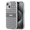 Picture of DKNY - DKNY PC/TPU Repeat Pattern Tonal Stripe Magsafe Case for iPhone 15 Beige