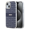 Picture of DKNY - DKNY PC/TPU Repeat Pattern Tonal Stripe Magsafe Case for iPhone 15 Blue