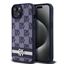 Attēls no DKNY - DKNY PU Leather Checkered Pattern and Stripe Case for iPhone 15 Blue