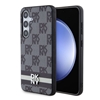 Picture of DKNY - DKNY PU Leather Checkered Pattern and Stripe Case for Samsung Galaxy S24+ Black