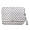 Picture of DKNY - DKNY PU Leather Checkered Pattern and Stripe Laptop Sleeve 15/16" Beige