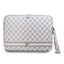 Picture of DKNY - DKNY PU Leather Checkered Pattern and Stripe Laptop Sleeve 15/16" Beige