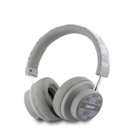 Изображение DKNY - DKNY PU Leather Checkered Pattern Wireless Headphone Biege