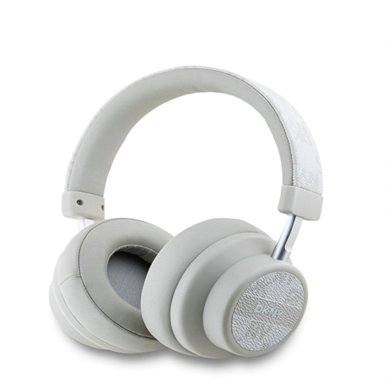 Изображение DKNY - DKNY PU Leather Checkered Pattern Wireless Headphone Pearl