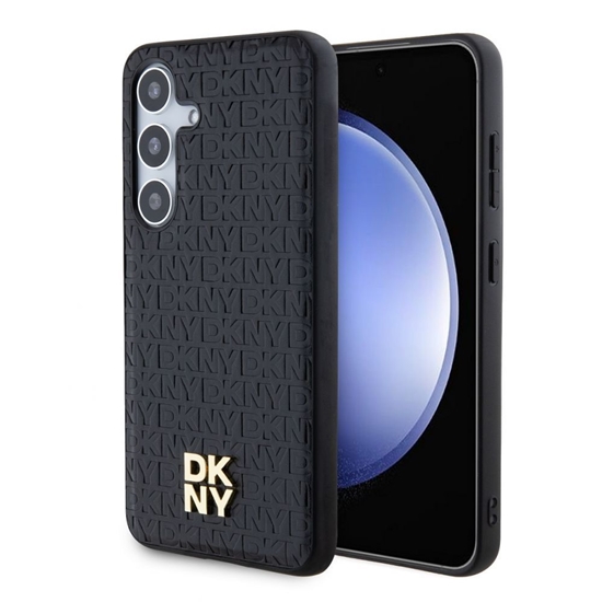 Изображение DKNY - DKNY PU Leather Repeat Pattern Stack Logo Magsafe Case for Samsung Galaxy S24+ Black