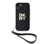 Изображение DKNY - DKNY PU Leather Stack Logo Wrist Strap Case for iPhone 15 Black