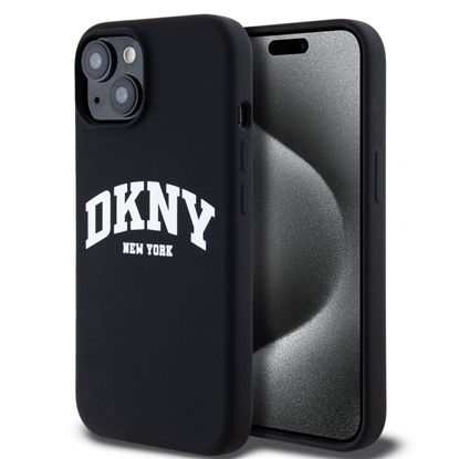 Изображение DKNY Apple DKNY Liquid Silicone Arch Logo MagSafe Case for iPhone 15 Black
