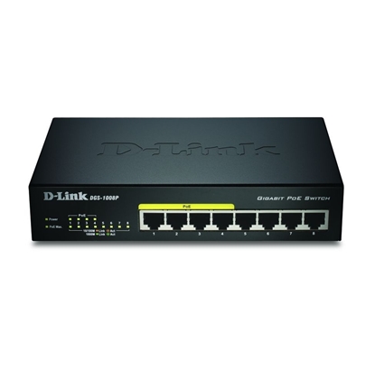 Picture of D-link 8-Port Gigabit PoE Switch DGS-1008P Unmanaged, Desktop