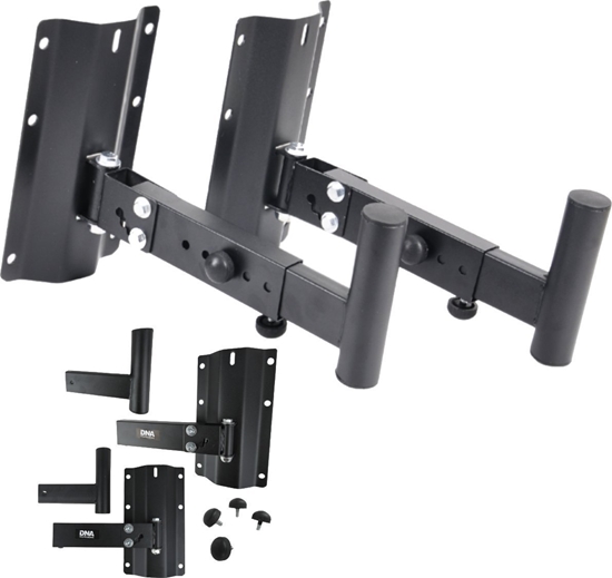 Изображение DNA BOX WALL gonikowy statyw cienny zestaw 2 szt. czarny stabilny wytrzymay do 30 kg