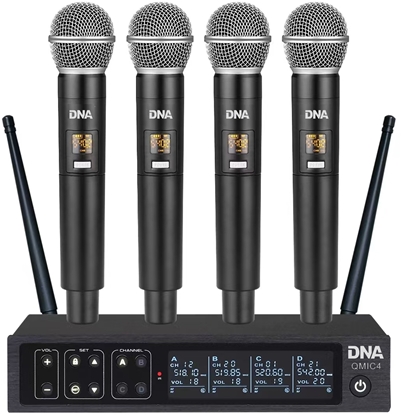 Attēls no DNA QMIC4 mikrofon bezprzewodowy 4x nadajnik dorc