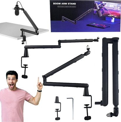 Изображение DNA TMS PRO 2 statyw mikrofonowy biurkowy wysignik rami czarny solidny do 2 kg klucz imbusowy