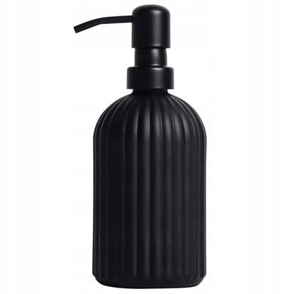 Attēls no Dozownik do myda szklany czarny 400 ml