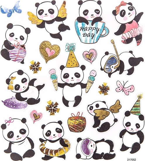 Picture of DP Craft Naklejki - Pandy 21 szt
