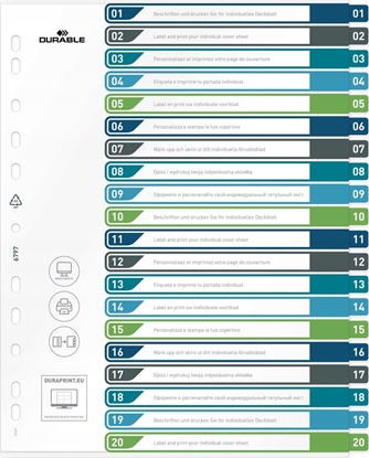 Picture of Durable Durable 679727 zakadka do kart Pusta zakadka Polipropylen (PP) Wielobarwny