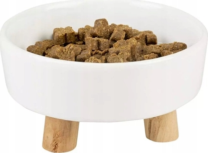 Picture of Duvo+ DUVO+ MISKA CERAMICZNA NA DREWNIANYCH     NOKACH 700ml  15x4x15,4x9,4cm  13366