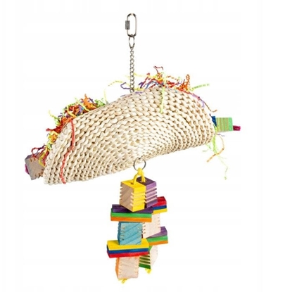 Picture of DUVO+ ZABAWKA DLA PTAKÓW DREWNIANA TACO   36x19x40cm