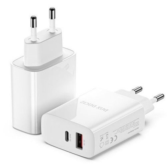 Picture of Dux Ducis Universal Travel charger C70 - USB + Type C - PD 20W QC 3.0 18W 3A White