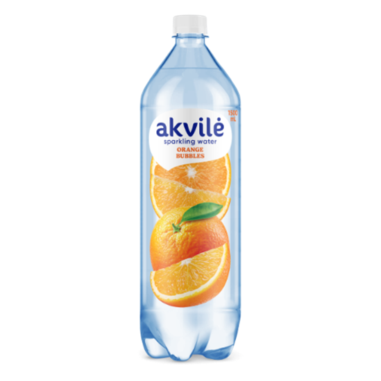 Picture of Dzeramais ūdens AKVILE ar apelsīnu aromātu, viegli gāzēts, 1.5L PET (DEP)