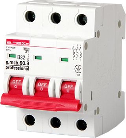 Изображение E.NEXT Wycznik nadprdowy e.mcb.pro.60 3P C16A 6KA (EX-P042031)