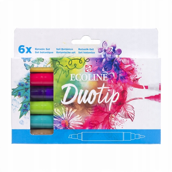 Изображение Ecoline Duotip marker set Botanic | 6 colours
