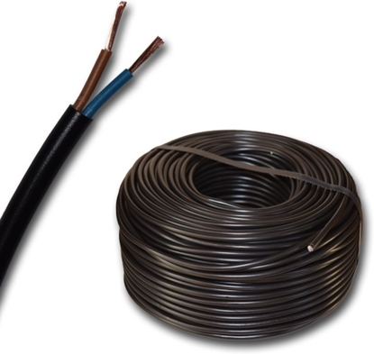 Attēls no Ecost customer return Plastic hose cable, round LED cable, device cable, H05VVF 2 x 1.5 mm² (mm2), c