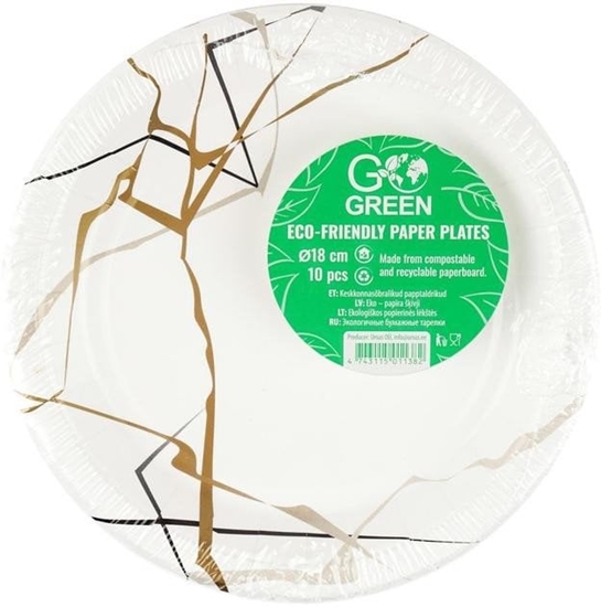 Picture of Ekologiski papira skivji Marble Go Green O18cm 10 gab./ 0 07kg  4743115012068