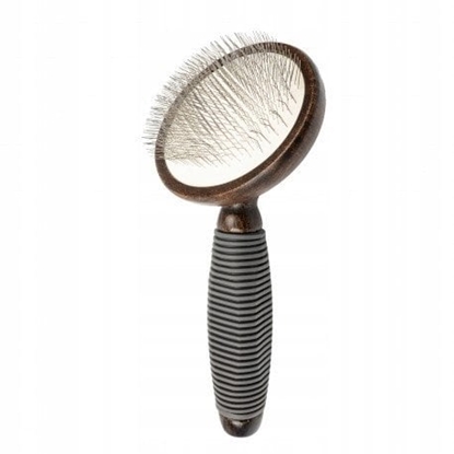 Picture of Ekskluzywna szczotka pudlwka, dla zwierzt, drewno bukowe, stal, tworzywo TPR, wym. 9,1x17,9cm